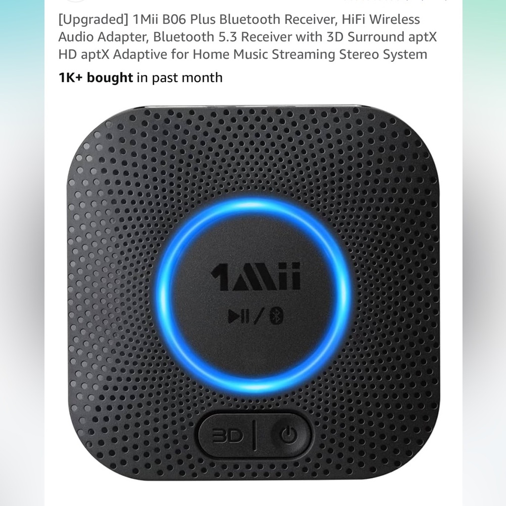 1Mii Bluetooth Receiver with Blue LED